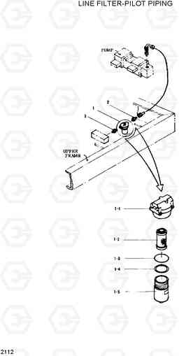 2112 LINE FILTER-PILOT PIPING R290LC, Hyundai