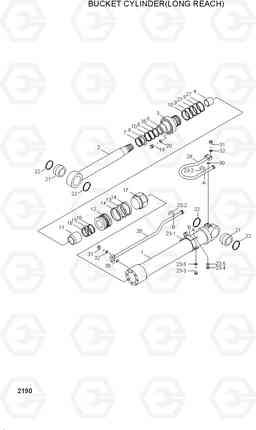 2190 BUCKET CYLINDER(LONG REACH) R290LC, Hyundai