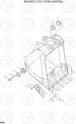 6030 BUCKET(1.27㎥ PCSA HEAPED) R290LC, Hyundai