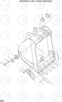 6033 BUCKET(1.38㎥ PCSA HEAPED) R290LC, Hyundai