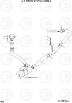 1041 AIR INTAKE SYSTEM(#0570-) R290LC-3, Hyundai