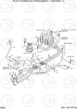 2052A PILOT HYD PIPING(#0857-, CONTROL 1) R290LC-3, Hyundai