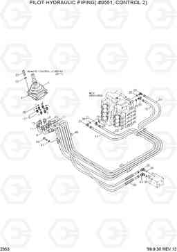 2053 PILOT HYD PIPING(-#0551, CONTROL 2) R290LC-3, Hyundai