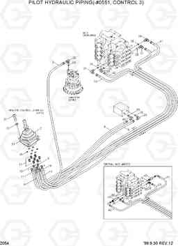 2054 PILOT HYD PIPING(-#0551, CONTROL 3) R290LC-3, Hyundai