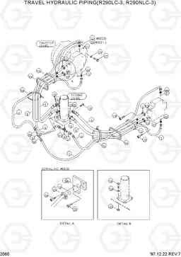 2060 TRAVEL HYD PIPING(R290LC-3, R290NLC-3) R290LC-3, Hyundai