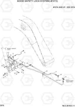 2075 BOOM SAFETY LOCK SYSTEM(-#1073) R290LC-3, Hyundai