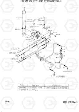 207B BOOM SAFETY LOCK SYSTEM(#1127-) R290LC-3, Hyundai