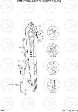 2084 ARM HYD PIPING(LONG REACH) R290LC-3, Hyundai