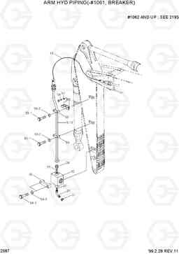 2087 ARM HYD PIPING(-#1061, BREAKER) R290LC-3, Hyundai