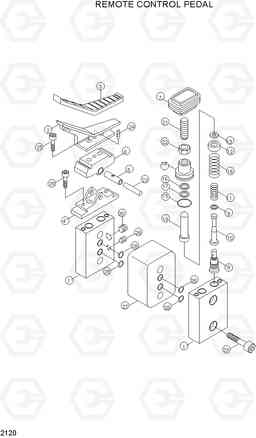 2120 REMOTE CONTROL PEDAL R290LC-3, Hyundai