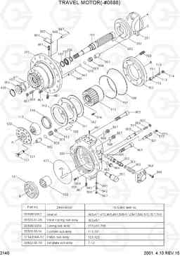 2140 TRAVEL MOTOR(-#0888) R290LC-3, Hyundai