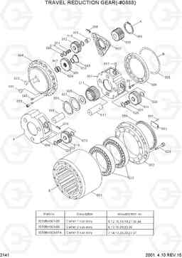 2141 TRAVEL REDUCTION GEAR(-#0888) R290LC-3, Hyundai