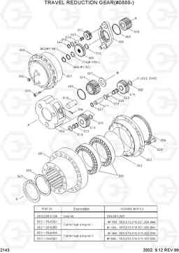 2143 TRAVEL REDUCTION GEAR(#0889-) R290LC-3, Hyundai