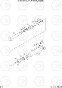2180 QUICK COUPLING CYLINDER R290LC-3, Hyundai