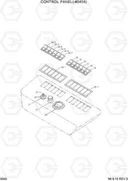 3040 CONTROL PANEL(-#0458) R290LC-3, Hyundai