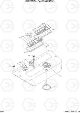 3041 CONTROL PANEL(#0459-) R290LC-3, Hyundai