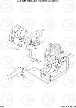 3060 AIR CONDITIONER MOUNTING(-#0573) R290LC-3, Hyundai