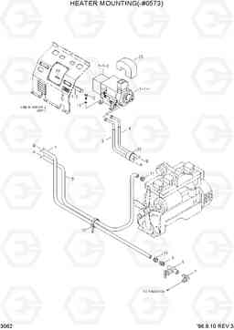 3062 HEATER MOUNTING(-#0573) R290LC-3, Hyundai