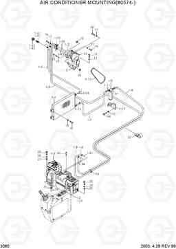 3080 AIR CONDITIONER MOUNTING(#0574-) R290LC-3, Hyundai