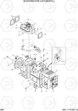 3081 EVAPORATOR UNIT(#0574-) R290LC-3, Hyundai