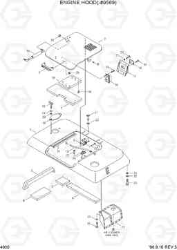 4030 ENGINE HOOD(-#0569) R290LC-3, Hyundai