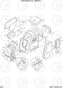 4051 CAB ASSY(1/3, -#0551) R290LC-3, Hyundai