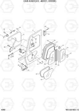 4060 CAB ASSY(3/3, -#0551, DOOR) R290LC-3, Hyundai