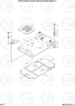 4072 BOTTOM PLATE MOUNTING(-#0551) R290LC-3, Hyundai