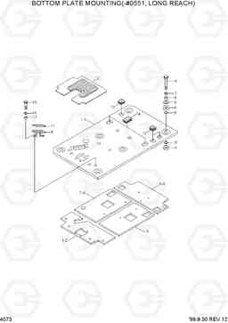 4073 BOTTOM PLATE MOUNTING(-#0551,LONG REACH) R290LC-3, Hyundai