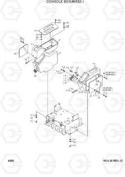 4080 CONSOLE BOX(#0552-) R290LC-3, Hyundai