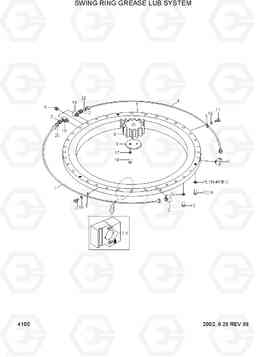 4100 SWING RING GREASE LUB SYSTEM R290LC-3, Hyundai