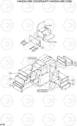 4110 VANDALISM COVER(ANTI VANDALISM CAB) R290LC-3, Hyundai