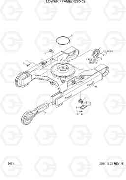 5011 LOWER FRAME(R290-3) R290LC-3, Hyundai