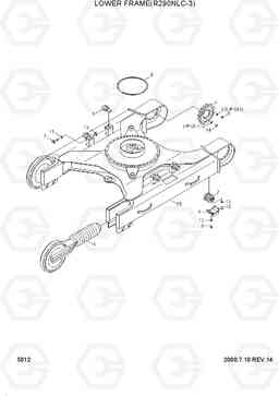 5012 LOWER FRAME(R290NLC-3) R290LC-3, Hyundai