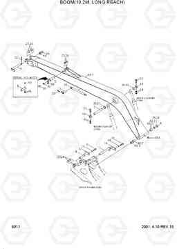 6011 BOOM(10.2M, LONG REACH) R290LC-3, Hyundai