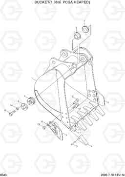 6043 BUCKET(1.38M3 PCSA HEAPED) R290LC-3, Hyundai