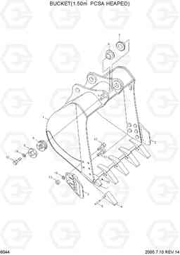 6044 BUCKET(1.50M3 PCSA HEAPED) R290LC-3, Hyundai