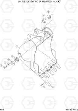 6049 BUCKET(1.16M3 PCSA HEAPED, ROC R290LC-3, Hyundai