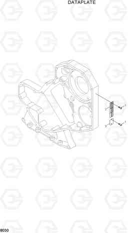 8030 DATAPLATE R290LC-3, Hyundai