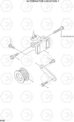 8140 ALTERNATOR LOCATION 1 R290LC-3, Hyundai