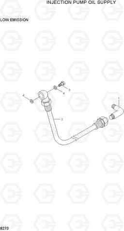 8270 INJECTION PUMP OIL SUPPLY R290LC-3, Hyundai