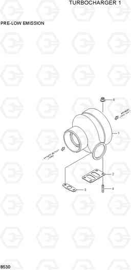 8530 TURBOCHARGER 1 R290LC-3, Hyundai