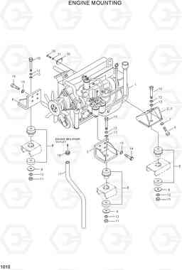 1010 ENGINE MOUNTING R290LC-3H, Hyundai