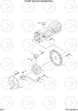 2011 PUMP MOUNTING(#0169-) R290LC-3H, Hyundai