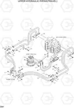 2041 UPPER HYDRAULIC PIPING(TRAVEL) R290LC-3H, Hyundai