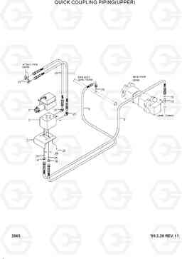 2045 QUICK COUPLING PIPING(UPPER) R290LC-3H, Hyundai