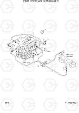 2050 PILOT HYDRAULIC PIPING(BASE 1) R290LC-3H, Hyundai