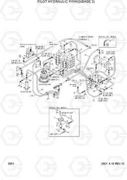 2051 PILOT HYDRAULIC PIPING(BASE 2) R290LC-3H, Hyundai