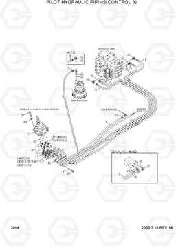 2054 PILOT HYDRAULIC PIPING(CONTROL 3) R290LC-3H, Hyundai