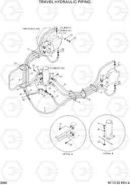 2060 TRAVEL HYDRAULIC PIPING R290LC-3H, Hyundai